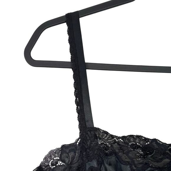 VTG ETIENNE Babydoll Beaded Lace Lingerie Ruffle Layered Hem Maxi Nightgown M - Picture 10 of 13